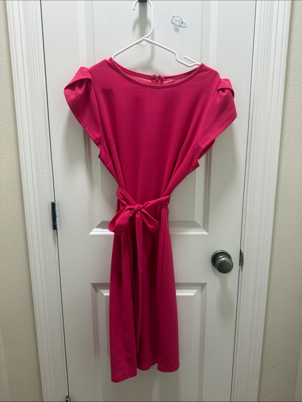 Women's Fuchsia Tie-Waist Dress